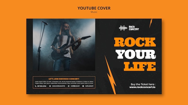 Music show youtube cover template