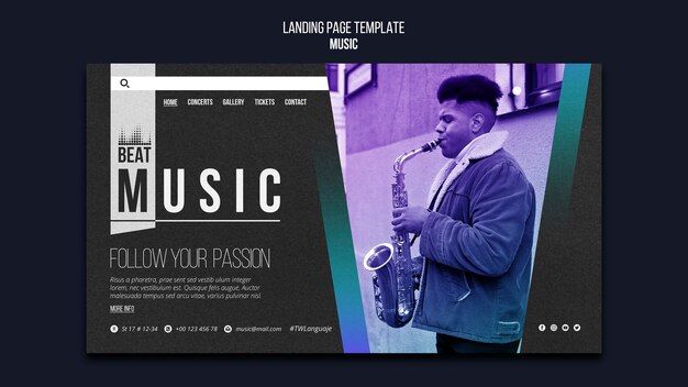 Music template design