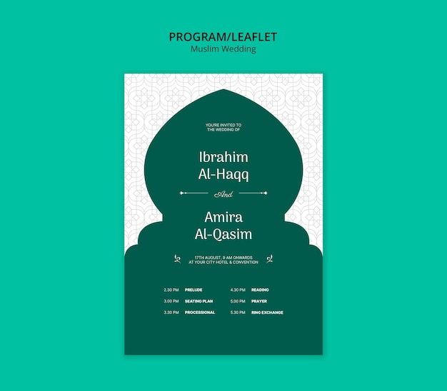 Muslim wedding template design