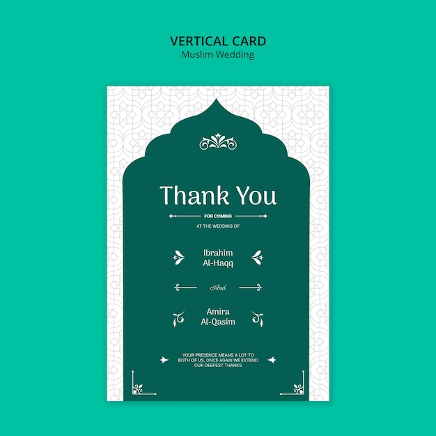 Free PSD muslim wedding template design