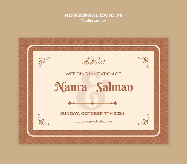 Muslim wedding template design