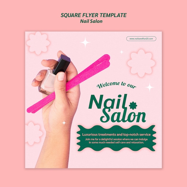 Free PSD nail salon template design