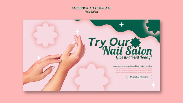 Free PSD nail salon template design