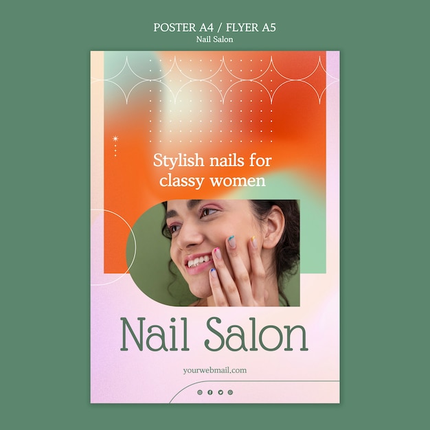 Nail salon template design