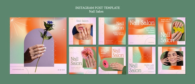 Nail salon template design