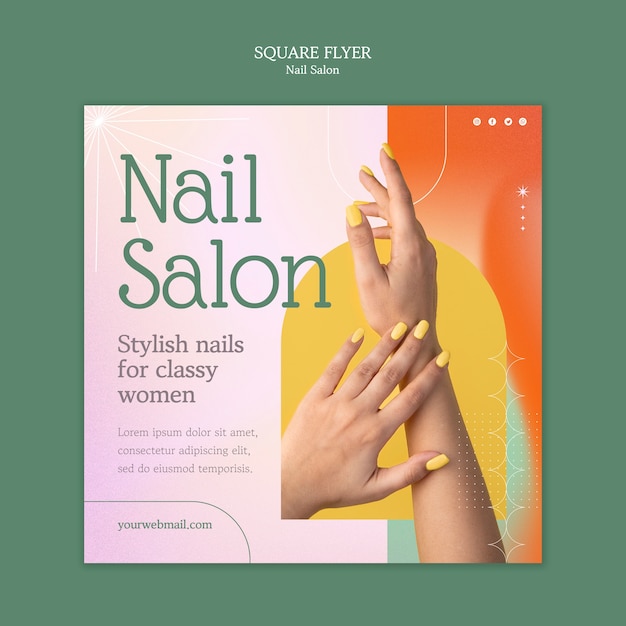 Nail salon template design