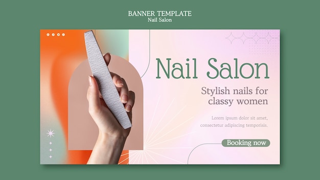 Free PSD nail salon template design