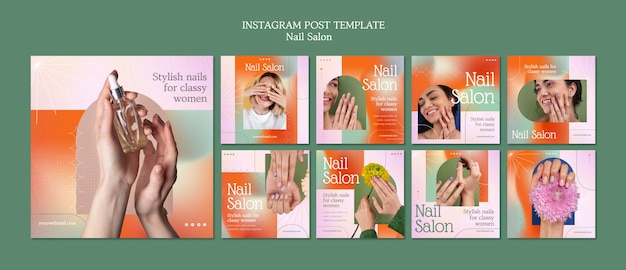 Free PSD nail salon template design