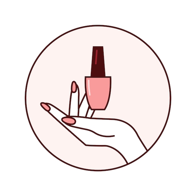 Free PSD nail studio illustration