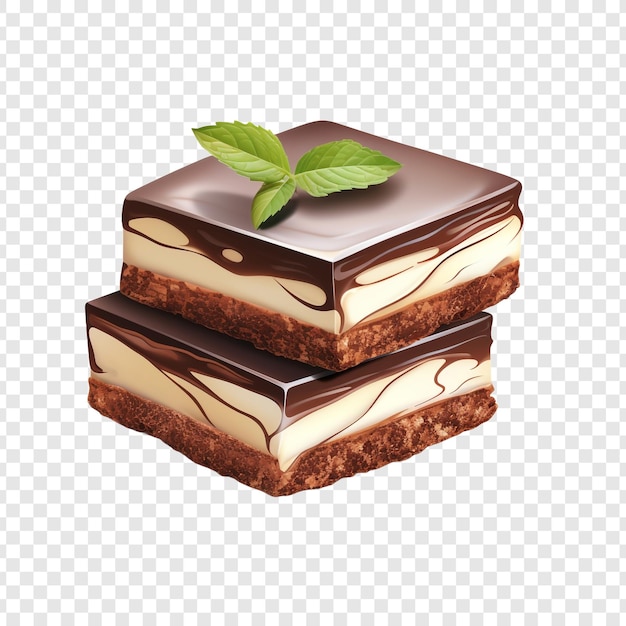 Free PSD nanaimo bars isolated on transparent background