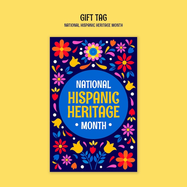 Free PSD national hispanic heritage month template design