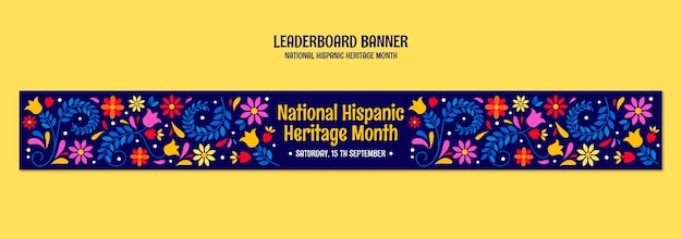 Free PSD national hispanic heritage month template design