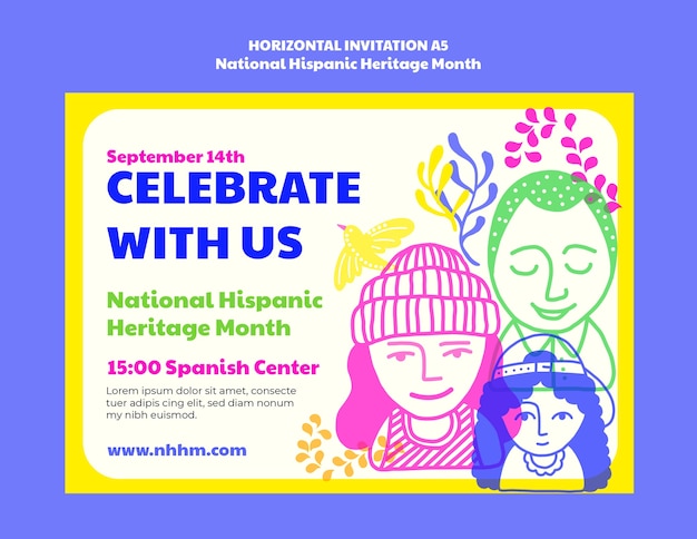 Free PSD national hispanic heritage month template