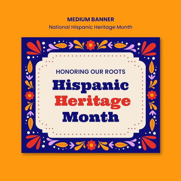 Free PSD national hispanic heritage month template