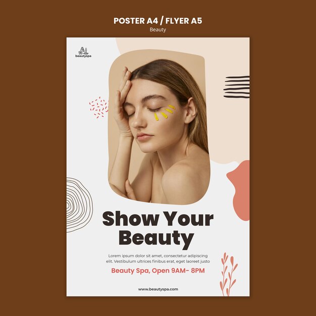 Natural and beauty poster template