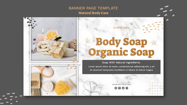 Free PSD natural body care banner