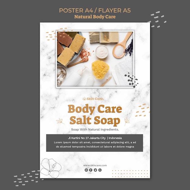 Natural body care poster