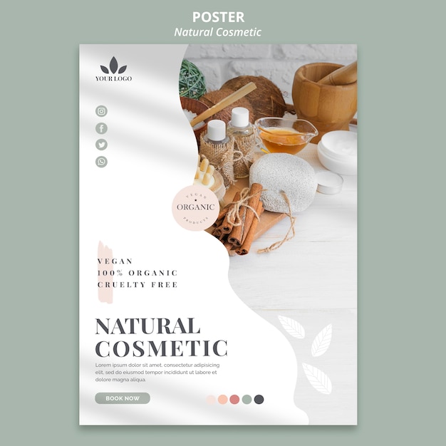 Natural cosmetics poster