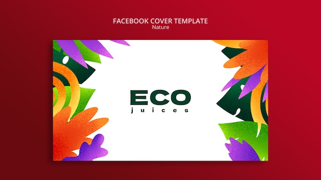 Free PSD natural eco juice social media cover template