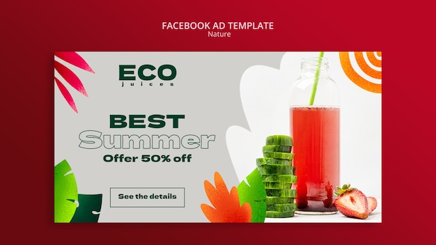 Free PSD natural eco juice social media promo template