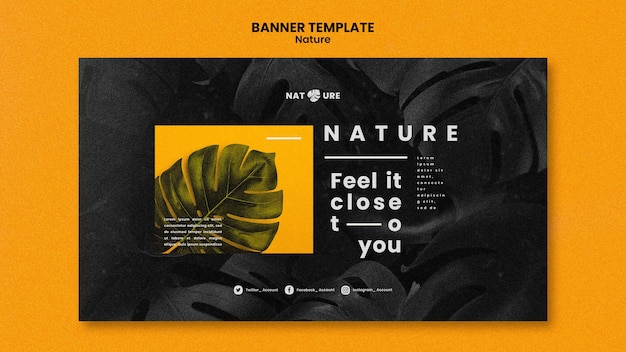 Free PSD natural vegetation banner template