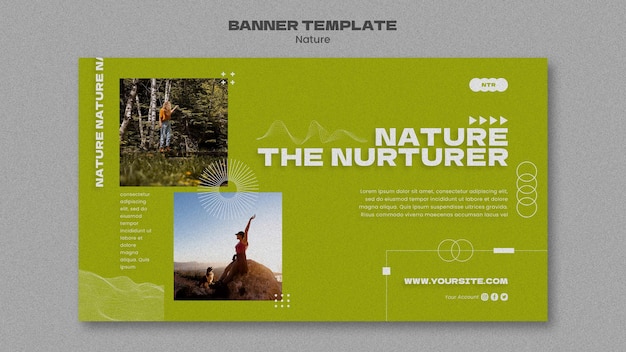 Free PSD nature banner template design