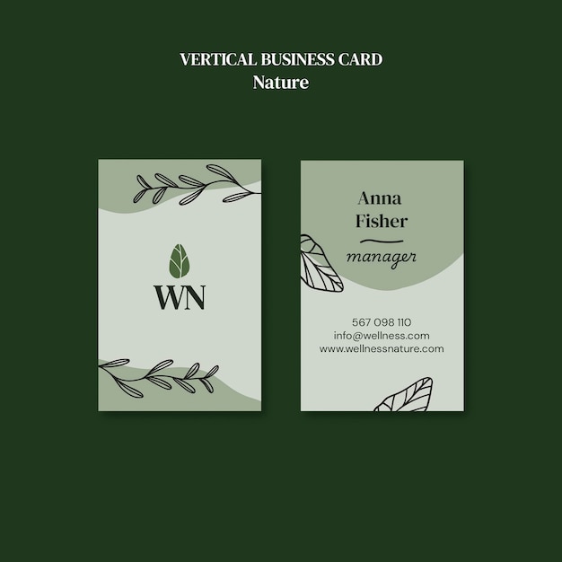 Free PSD nature business card template design