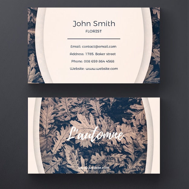 Free PSD nature business card template