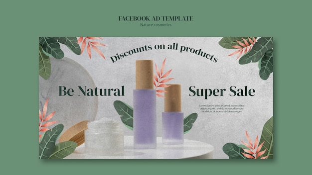 Free PSD nature cosmetic template design