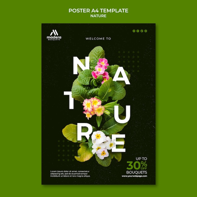 Free PSD nature design poster template