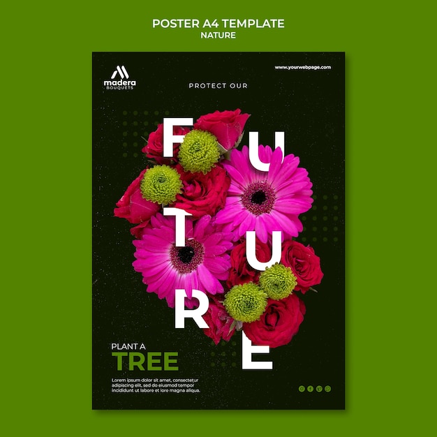 Free PSD nature design poster template