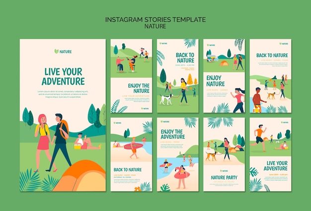 Free PSD nature entertainment instagram stories