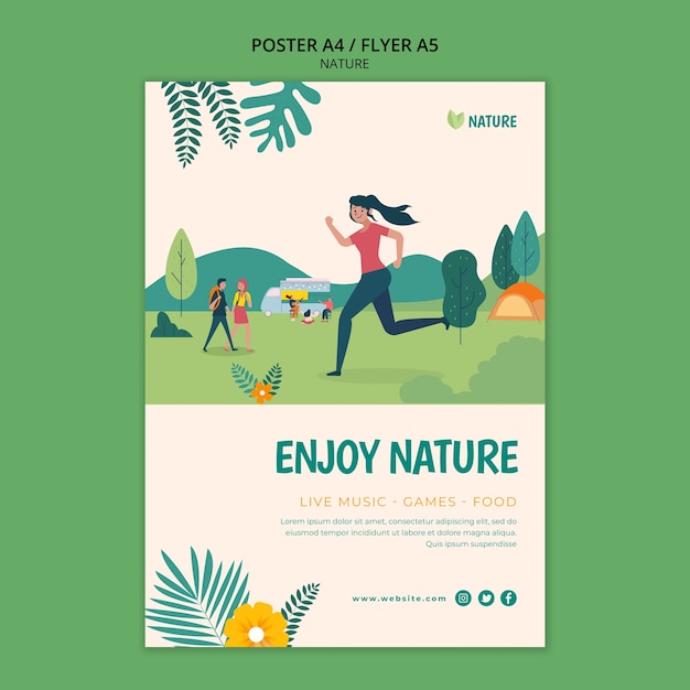 Free PSD nature entertainment poster template