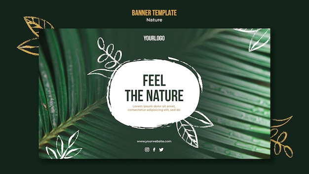 Free PSD nature event horizontal banner template