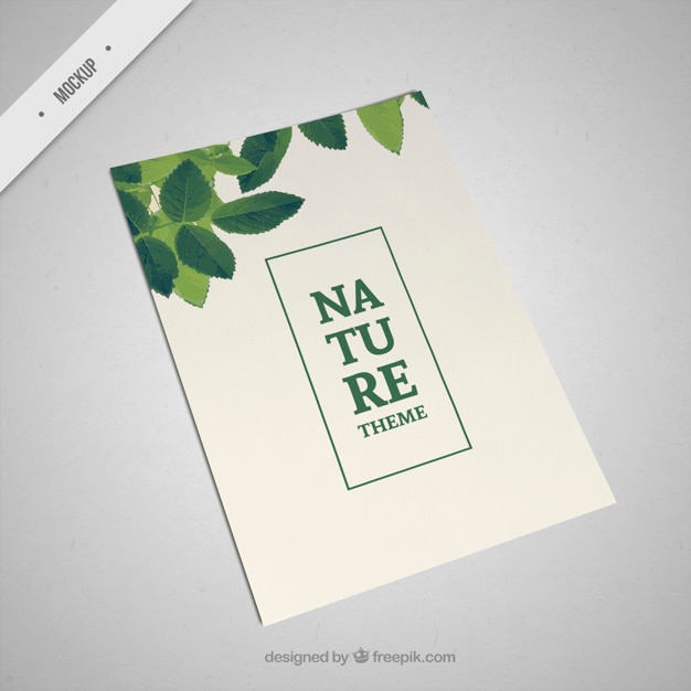 Free PSD nature flyer mockup