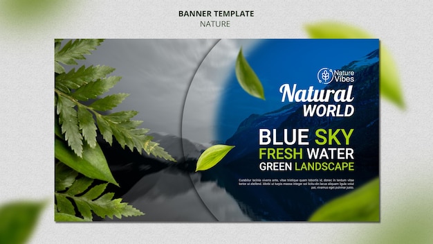 Free PSD nature horizontal banner template