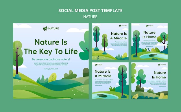 Nature is the key of life instagram posts