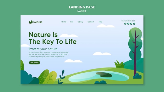 Nature is the key of life web template