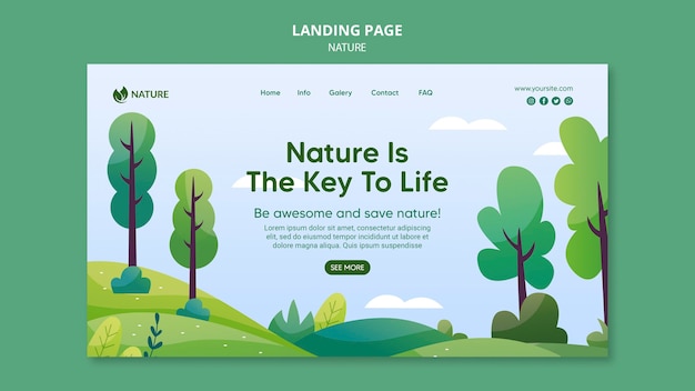 Nature is the key of life web template