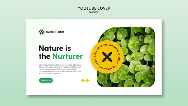 Free PSD nature protection youtube cover