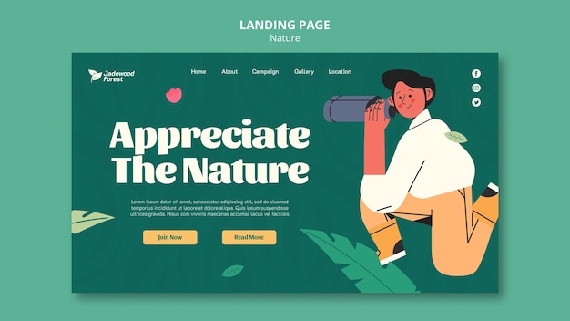 Free PSD nature template design