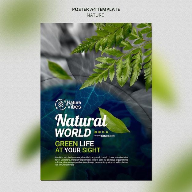 Free PSD nature vertical print template