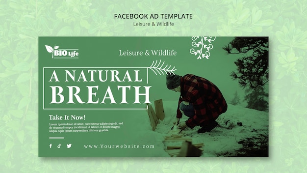 Free PSD nature and wildlife social media promo template