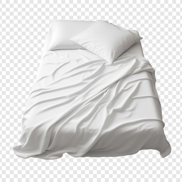 Free PSD neat and clean bedsheet isolated on transparent background