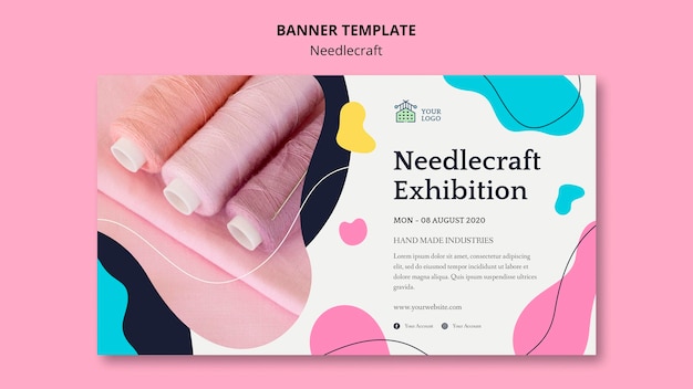 Free PSD needlecraft banner template theme