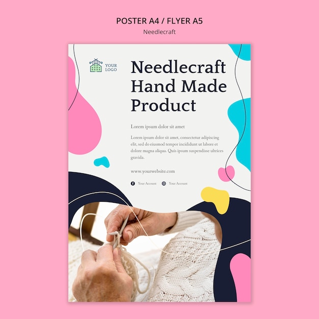 Free PSD needlecraft poster template