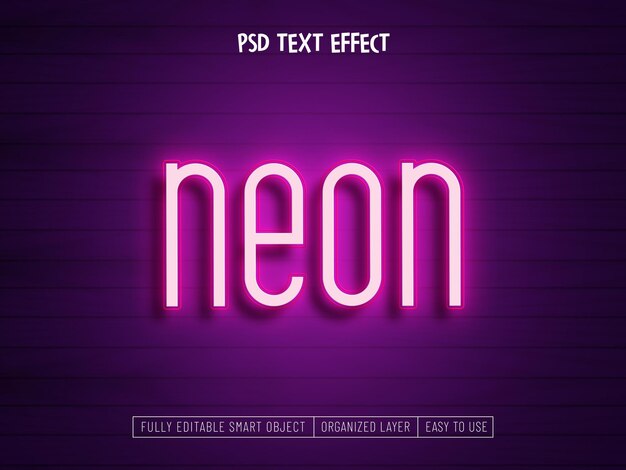 Neon light text effect