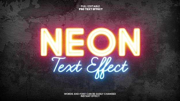 Neon text effect