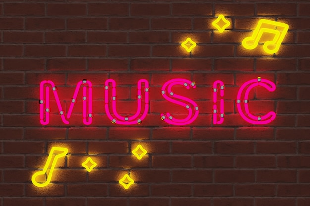 Neon word background