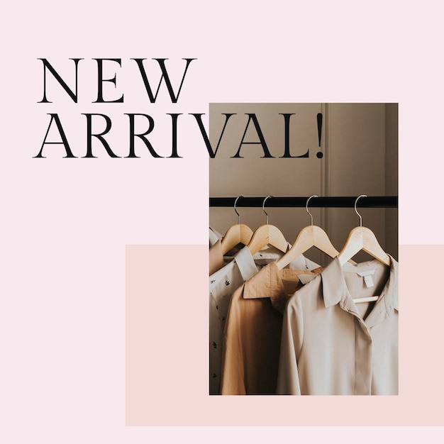 Free PSD new arrival post template psd for fashion and shopping